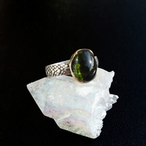 Tourmaline Snake Ring